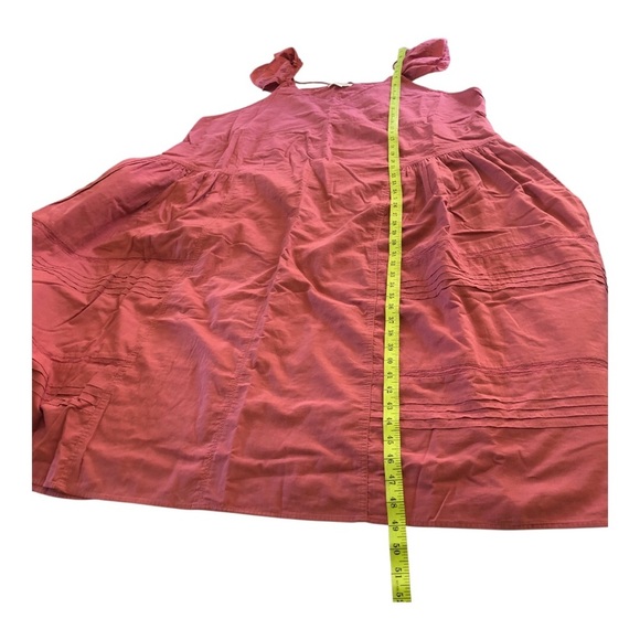 Treasure & Bond Flutter Sleeves Midi Dress in  Pink Mauve Tie Back Plus Size 3X - Picture 15 of 15